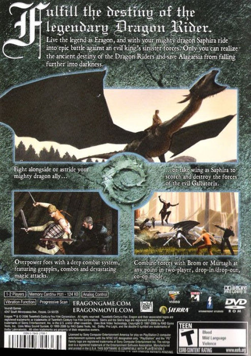 Eragon – PlayStation 2 (PS2) - for just $5.99! 