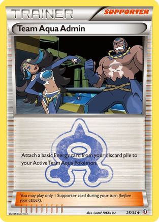 Team Aqua Admin 025/34 - Double Crisis Reverse Holofoil - for just $0.50! 