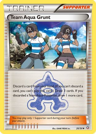 Team Aqua Grunt 026/34 - Double Crisis Reverse Holofoil - for just $4.38! 