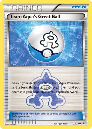 Team Aqua's Great Ball 027/34 - Double Crisis Reverse Holofoil - for just $0.98! 