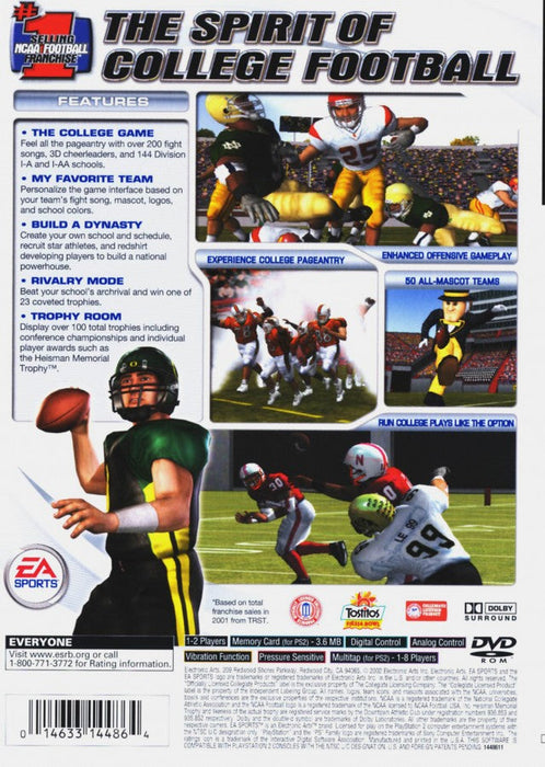NCAA Football 2003 – PlayStation 2 (PS2) - for just $0! 