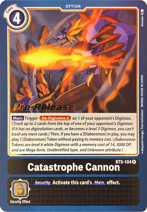 Catastrophe Cannon [BT5-104] [Battle of Omni Pre-Release Promos] - Just $5.35! Shop now at Retro Gaming of Denver