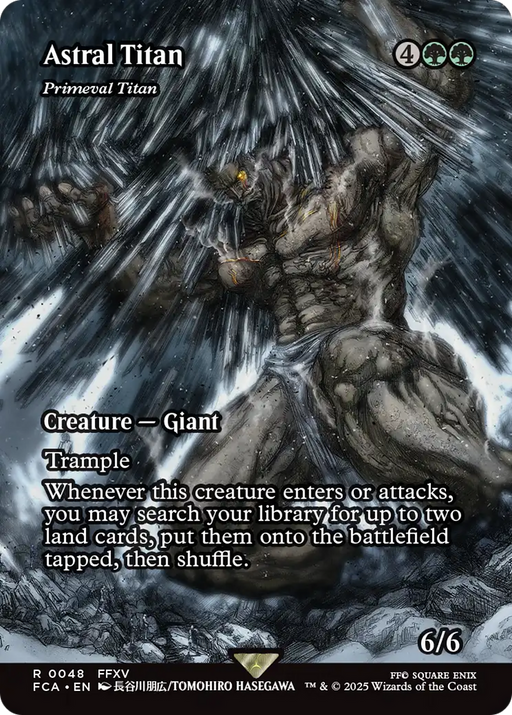 Primeval Titan (FCA-048) - FINAL FANTASY: Through the Ages / Astral Titan (Borderless) Foil - for just $8.33! 