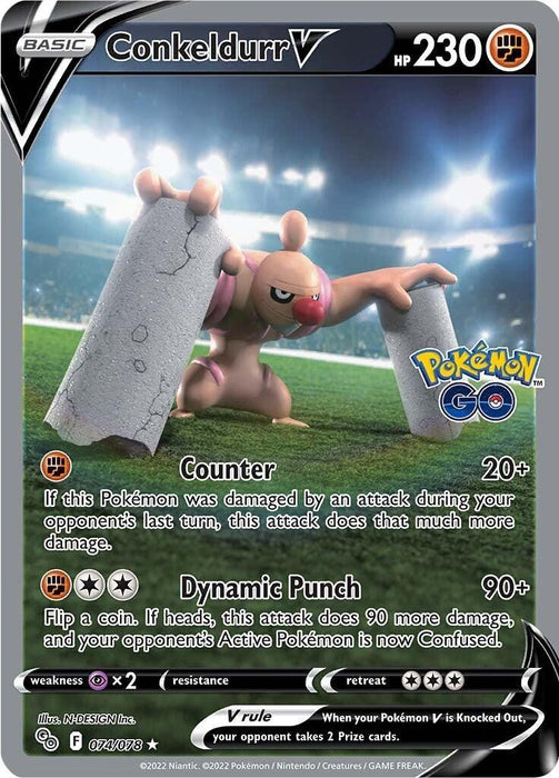 Conkeldurr V (074/078) [Pokémon GO] - for just $1.95! 