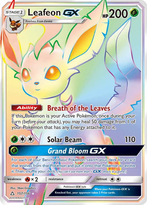 Leafeon GX (157/156) [Sun & Moon: Ultra Prism] - for just $35.85! 