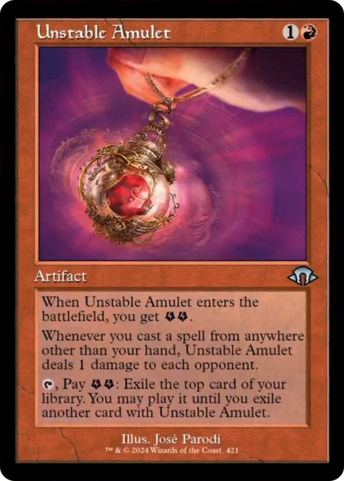 Unstable Amulet (Retro) [Modern Horizons 3] - Just $0.30! Shop now at Retro Gaming of Denver