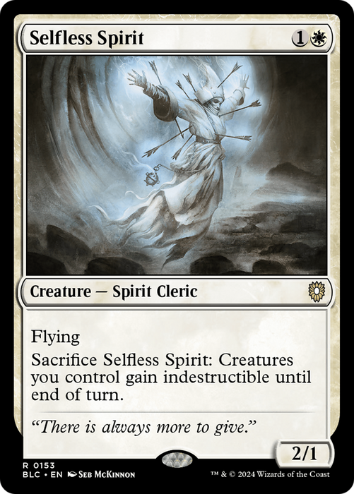 Selfless Spirit (BLC-153) - Bloomburrow Commander - for just $0.16! 