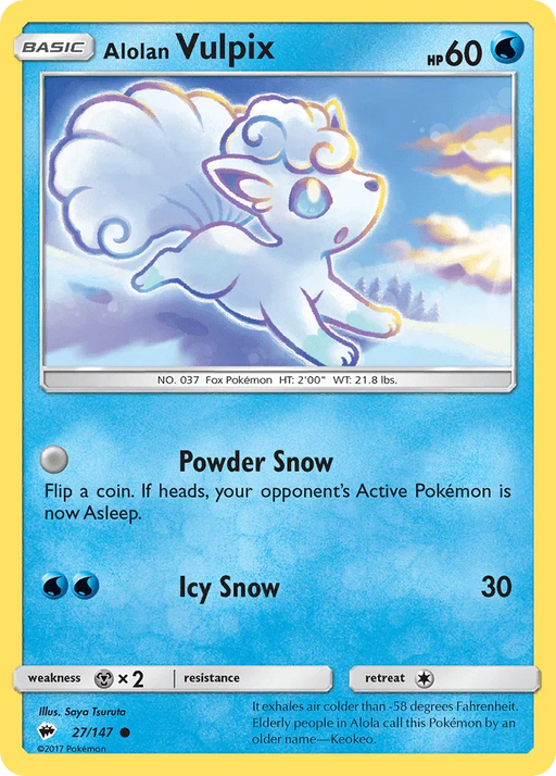 Alolan Vulpix (27/147) [Sun & Moon: Burning Shadows] - for just $0.15! 