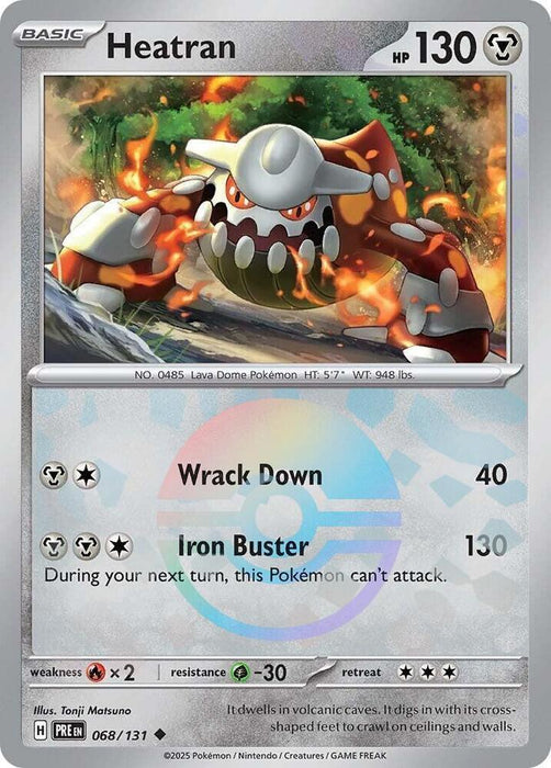 Heatran (068/131) (Poke Ball Pattern) [Scarlet & Violet: Prismatic Evolutions] - for just $0.15! 