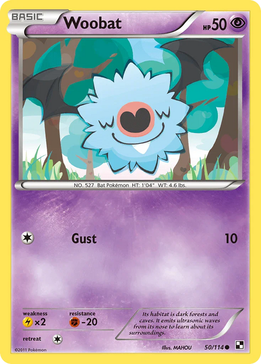 Woobat (50/114) [Black & White: Base Set] - for just $0.15! 
