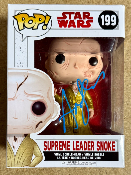 Andy Serkis Signed Star Wars Supreme Leader Snoke Funko Pop! #199 With JSA COA - for just $140! 