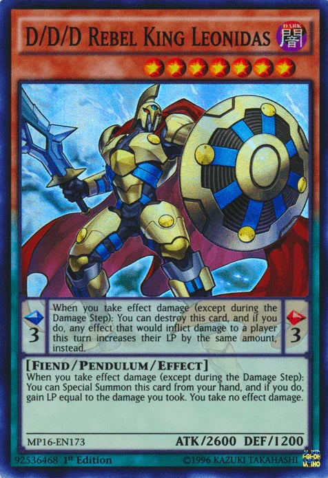 D/D/D Rebel King Leonidas [MP16-EN173] Super Rare - for just $0.10! 