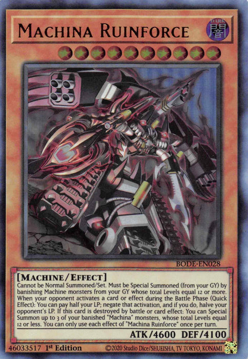 Machina Ruinforce [BODE-EN028] Ultra Rare - for just $0.15! 