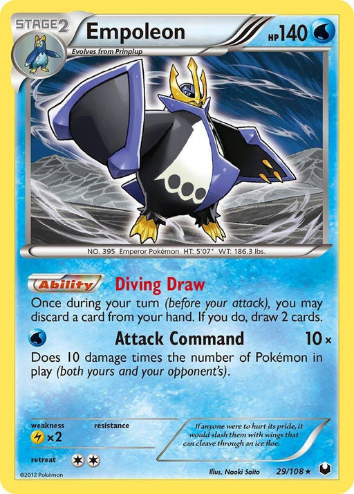 Empoleon (29/108) (Battle Arena Deck Exclusive) (Theme Deck Exclusive) [Black & White: Dark Explorers] - for just $0.70! 
