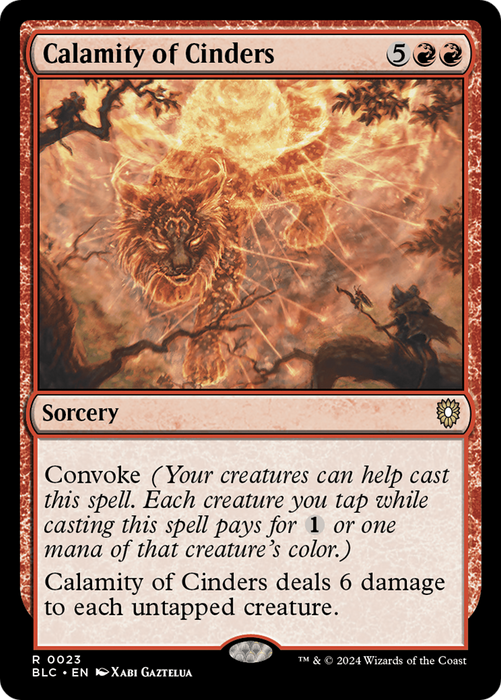 Calamity of Cinders (BLC-023) - Bloomburrow Commander - for just $0.08! 