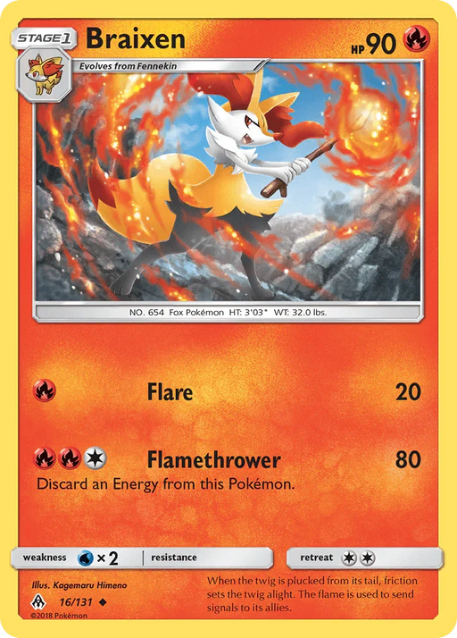 Braixen (16/131) [Sun & Moon: Forbidden Light] - for just $0.10! 