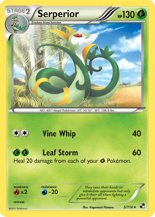 Serperior (5/114) (Green Tornado) (Theme Deck Exclusive) [Black & White: Base Set] - for just $0.35! 