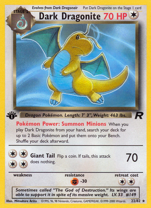 Dark Dragonite (22/82) [Team Rocket 1st Edition] - Just $9.70! Shop now at Retro Gaming of Denver