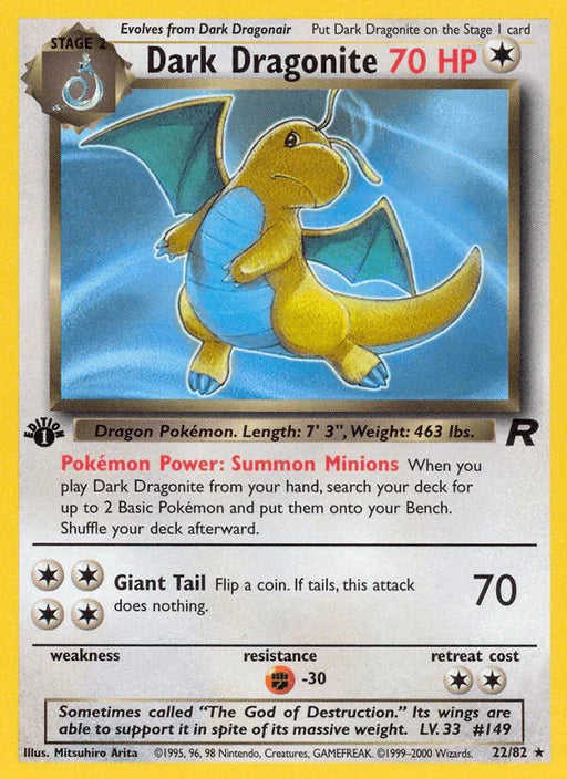 Dark Dragonite (22/82) [Team Rocket 1st Edition] - for just $11.10! 