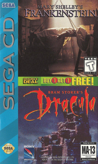 Mary Shelley's Frankenstein & Bram Stoker's Dracula – Sega CD (SCD) - for just $0! 