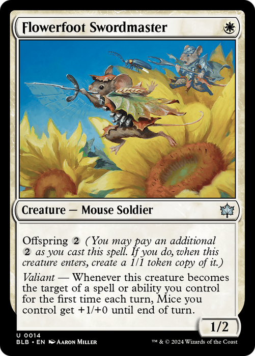 Flowerfoot Swordmaster (BLB-014) - Bloomburrow - for just $0.04! 