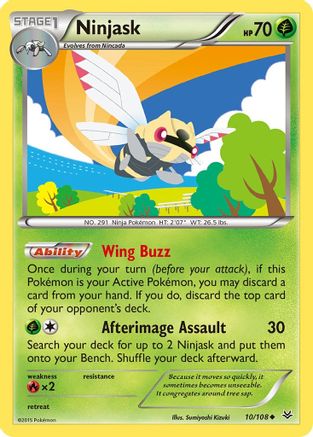 Ninjask 010/108 - XY  Roaring Skies - for just $0.12! 