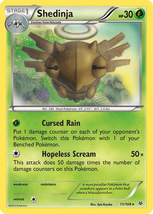 Shedinja 011/108 - XY  Roaring Skies - for just $0.19! 