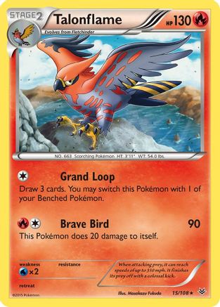 Talonflame 015/108 - XY  Roaring Skies - for just $0.05! 