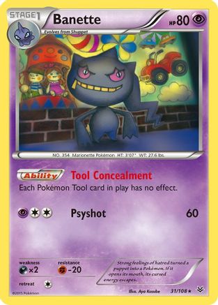 Banette 031/108 - XY  Roaring Skies Reverse Holofoil - for just $0.30! 