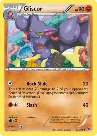 Gliscor 037/108 - XY  Roaring Skies - for just $0.05! 