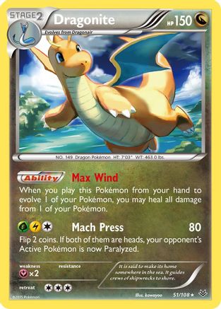 Dragonite 051/108 - XY  Roaring Skies - for just $0.67! 