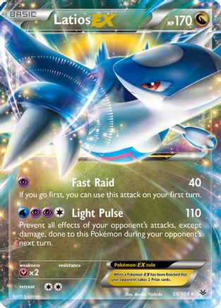Latios EX 058/108 - XY  Roaring Skies Holofoil - for just $1.96! 