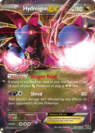 Hydreigon EX 062/108 - XY  Roaring Skies Holofoil - for just $1.38! 