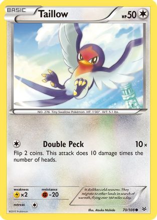 Taillow 070/108 - XY  Roaring Skies - for just $0.05! 