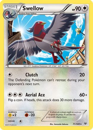 Swellow 071/108 - XY  Roaring Skies - for just $0.12! 