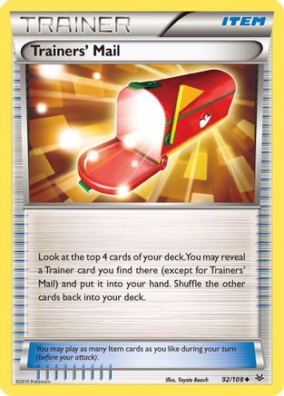 Trainers' Mail 092/108 - XY  Roaring Skies - for just $0.92! 