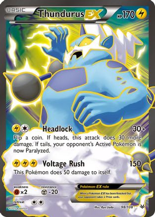 Thundurus EX (Full Art) 098/108 - XY  Roaring Skies Holofoil - for just $4.76! 