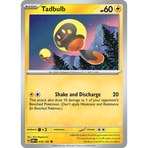 Tadbulb (076/197) [Scarlet & Violet: Obsidian Flames] - Just $0.05! Shop now at Retro Gaming of Denver