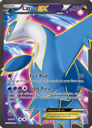 Latios EX (Full Art) 101/108 - XY  Roaring Skies Holofoil - for just $14.80! 