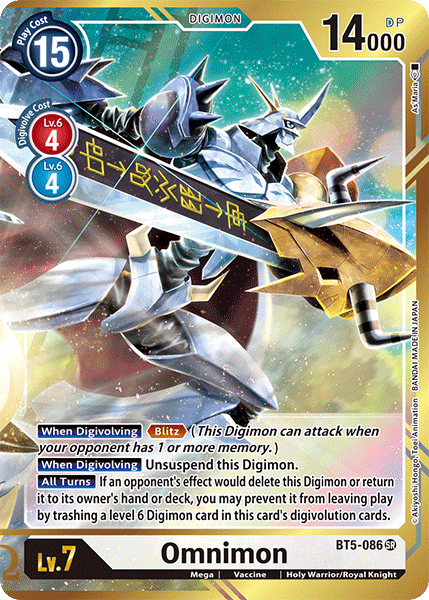 Omnimon [BT5-086] (Alternate Art - As'Maria) [Battle of Omni] - Just $1.25! Shop now at Retro Gaming of Denver