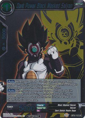 Dark Power Black Masked Saiyan (Event Pack 3 - 2019) (BT5-112_PR) [Promotion Cards] - for just $0.45! 