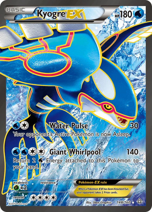 Kyogre EX (148/160) [XY: Primal Clash] - for just $50.40! 