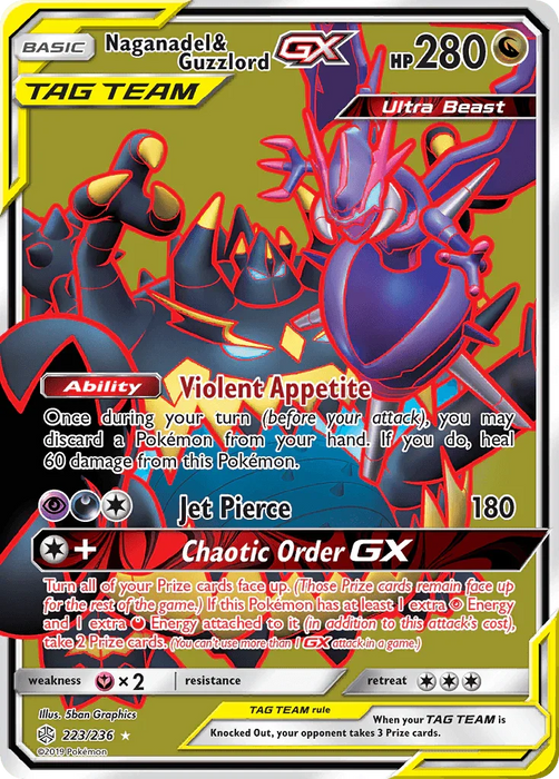 Naganadel & Guzzlord GX (223/236) [Sun & Moon: Cosmic Eclipse] - for just $7.60! 