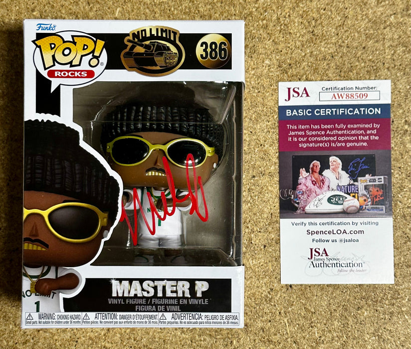 Master P Signed Funko Pop! Rocks #386 No Limits 2024 Make Em Say Uhh With JSA COA - for just $175! 