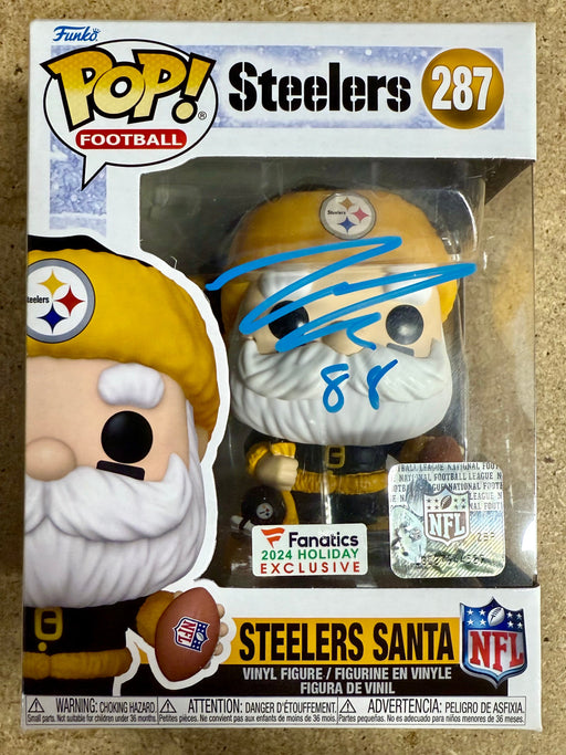 Pat Freiermuth Signed NFL Pittsburgh Steelers Santa Funko Pop! #287 With JSA COA - for just $120! 