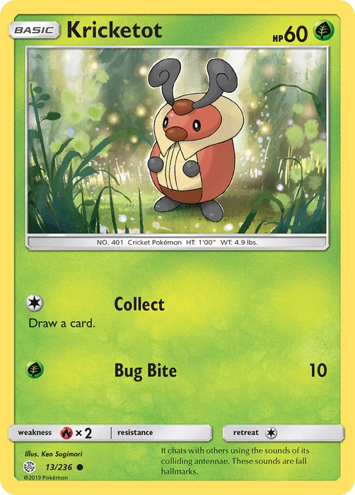 Kricketot (13/236) [Sun & Moon: Cosmic Eclipse] - for just $0.10! 