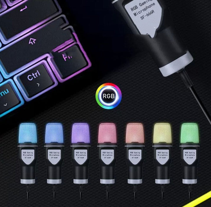 Clear Full RGB Capacitor Esports Gaming Desktop Microphone Computer Microphone - for just $58.58! 