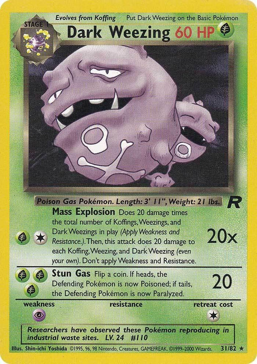 Dark Weezing (31/82) [Team Rocket Unlimited] - for just $2.05! 