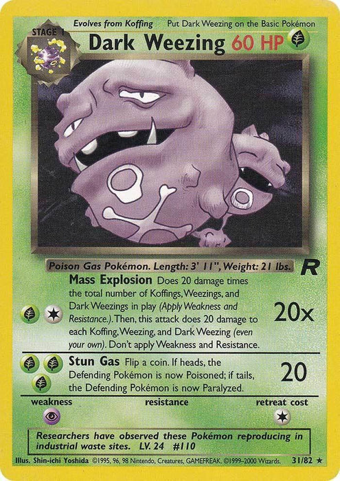 Dark Weezing (31/82) [Team Rocket Unlimited] - for just $2.75! 