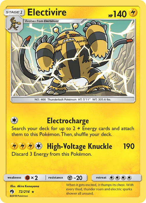 Electivire (72/214) [Sun & Moon: Lost Thunder] - for just $0.20! 